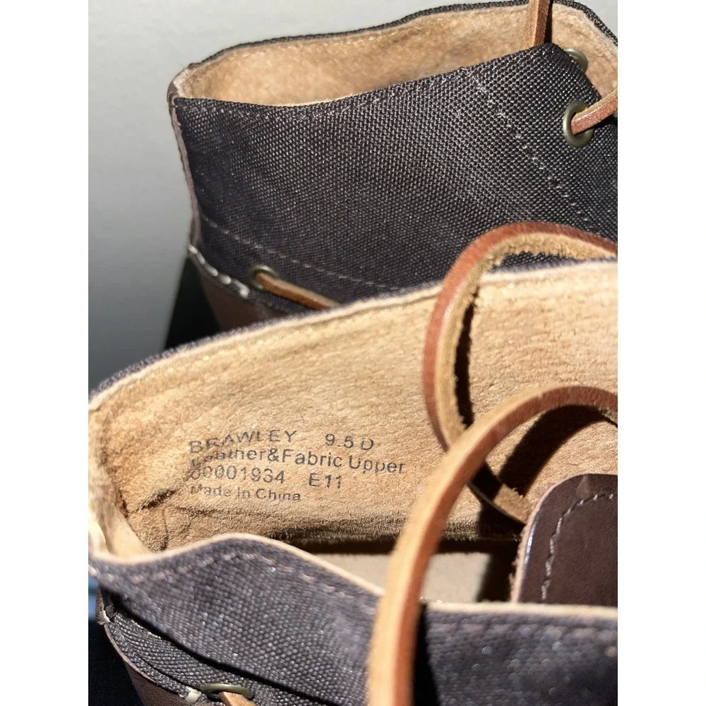 Polo Ralph Lauren Brawley Chukka Boots Mens Size 9.5 Brown Leather Casual LaceUp